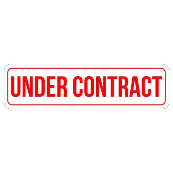 Under Contract Sticker Red